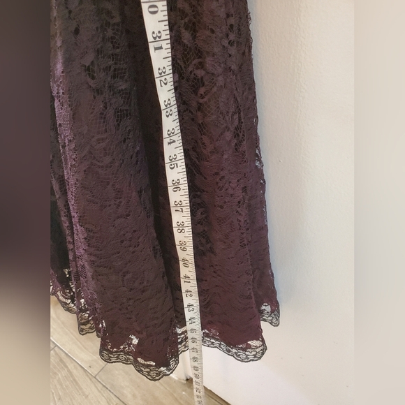 Vintage 1980s Goth Lace Sequined Tiered Dress - Picture 4 of 11